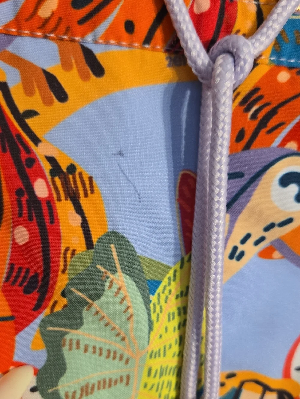 2eros Printed Bronte Lined Colorful Swim Trunks Shorts Aves Purple NWOT